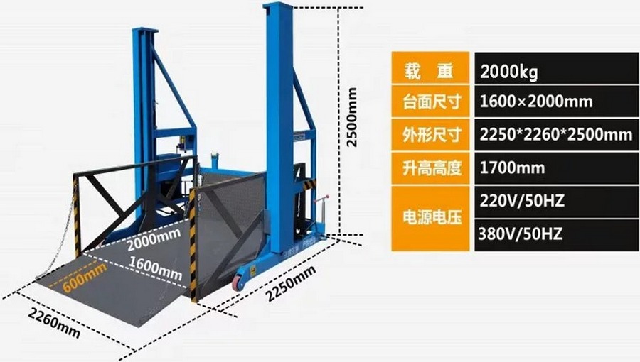 2噸移動(dòng)式裝卸平臺(tái)